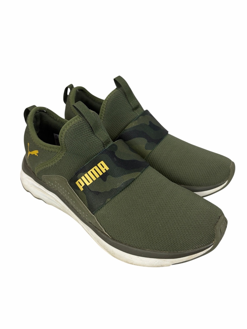 Puma Softride Enzo Evo Slip-On Sneakers Olive Green Camo Women’s Size 8